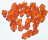 30 7x10mm Transparent Orange Bell Flower Beads